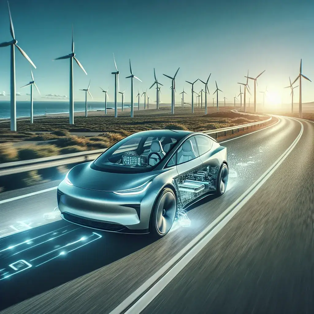 "Lucid Air electric sedan showcasing advanced AI-driven battery tuning technology for enhanced driving range in a modern urban setting."